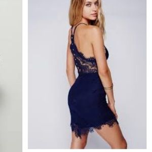 Free people lace dress -purple/blue